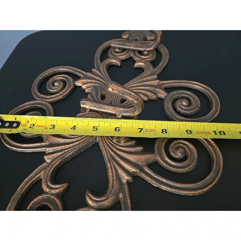 Cast Iron Accent Hook Acanthas Scroll Baroque Ornate Bronze Finish MCM 15